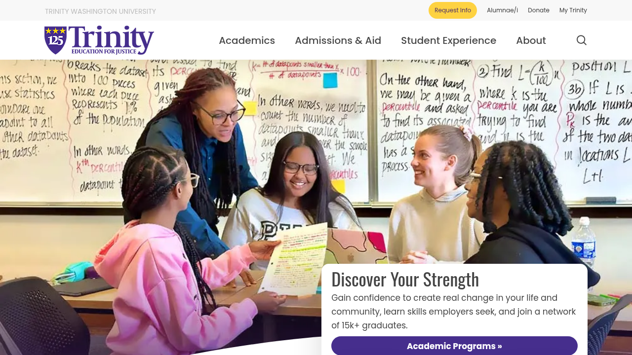 Explore the official website of Trinity Washington University, a key example discussed for its reported statistics.