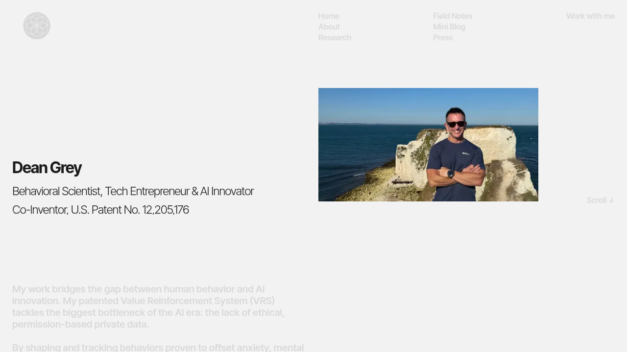 The homepage of deangrey.org, a resource emphasizing critical evaluation of information, aligns with the article's message to 'Verify Before You Trust' college statistics.