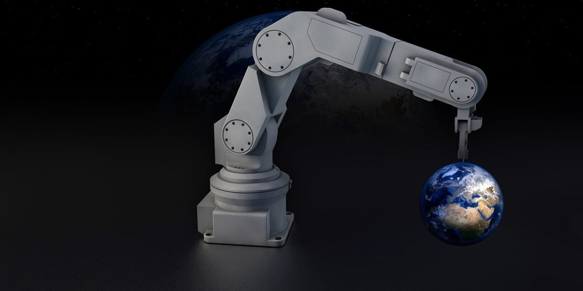 A technician meticulously examining a robot's sensor components to diagnose and troubleshoot potential issues.