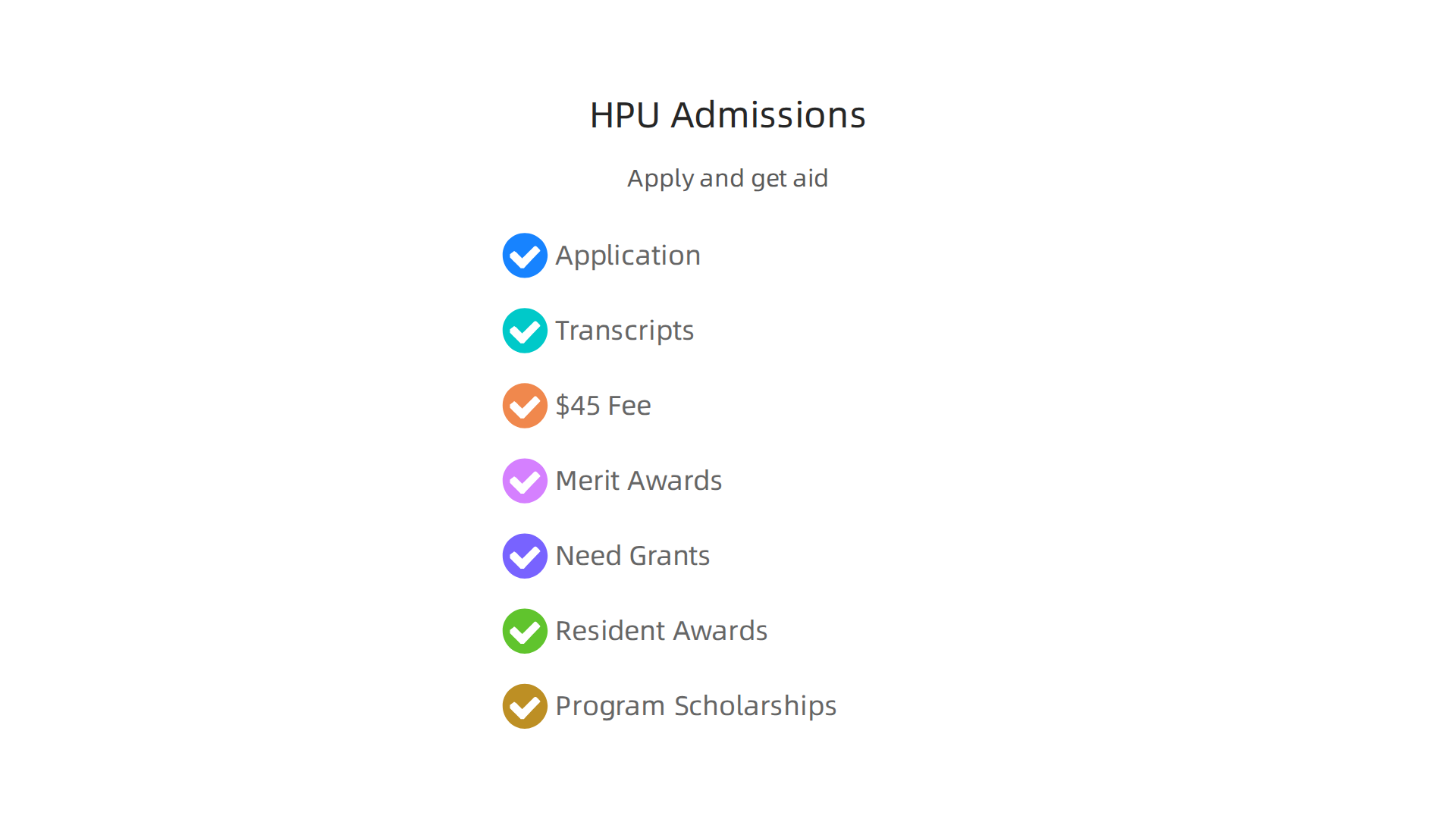 Understand the simple steps required to apply for undergraduate admission at Hawaii Pacific University.