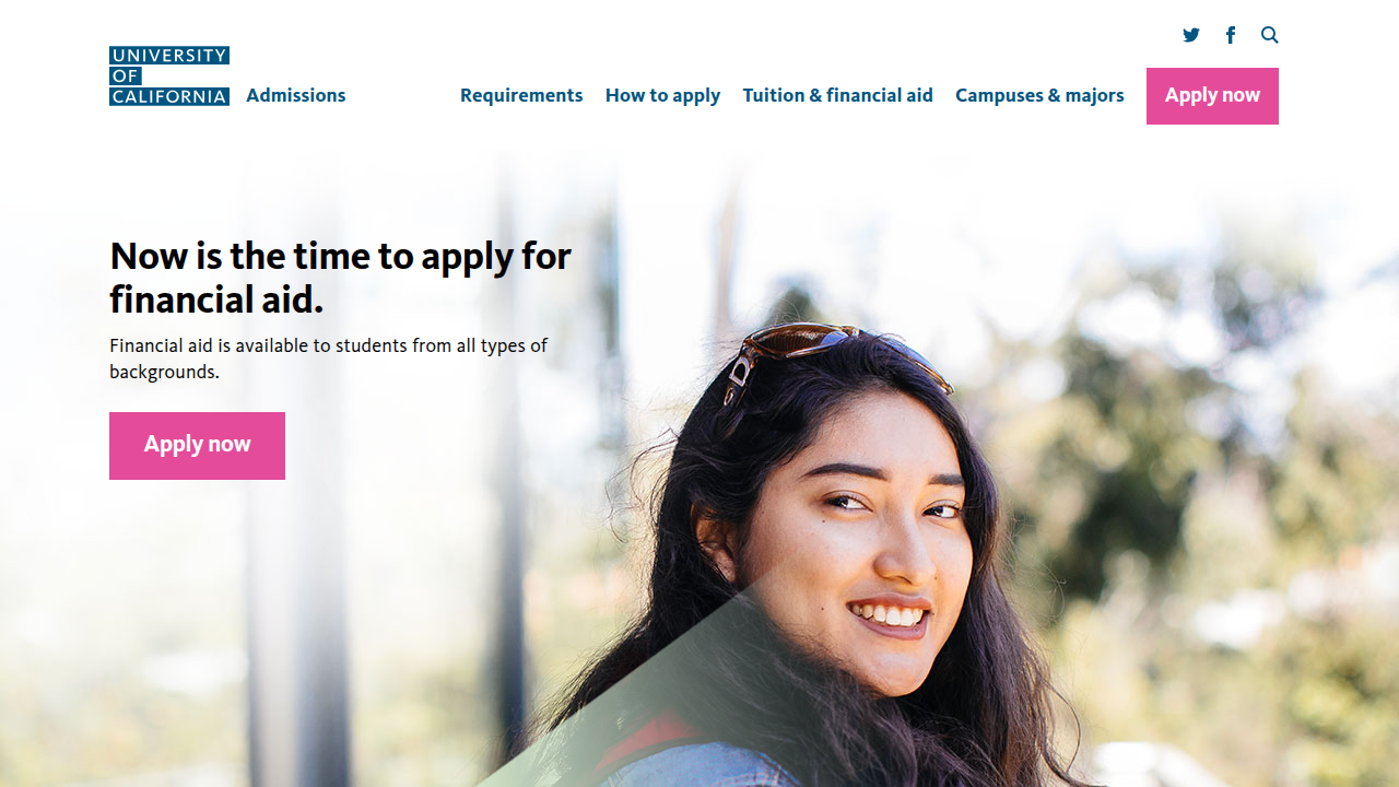 The official University of California Admissions website, providing campus-specific data.