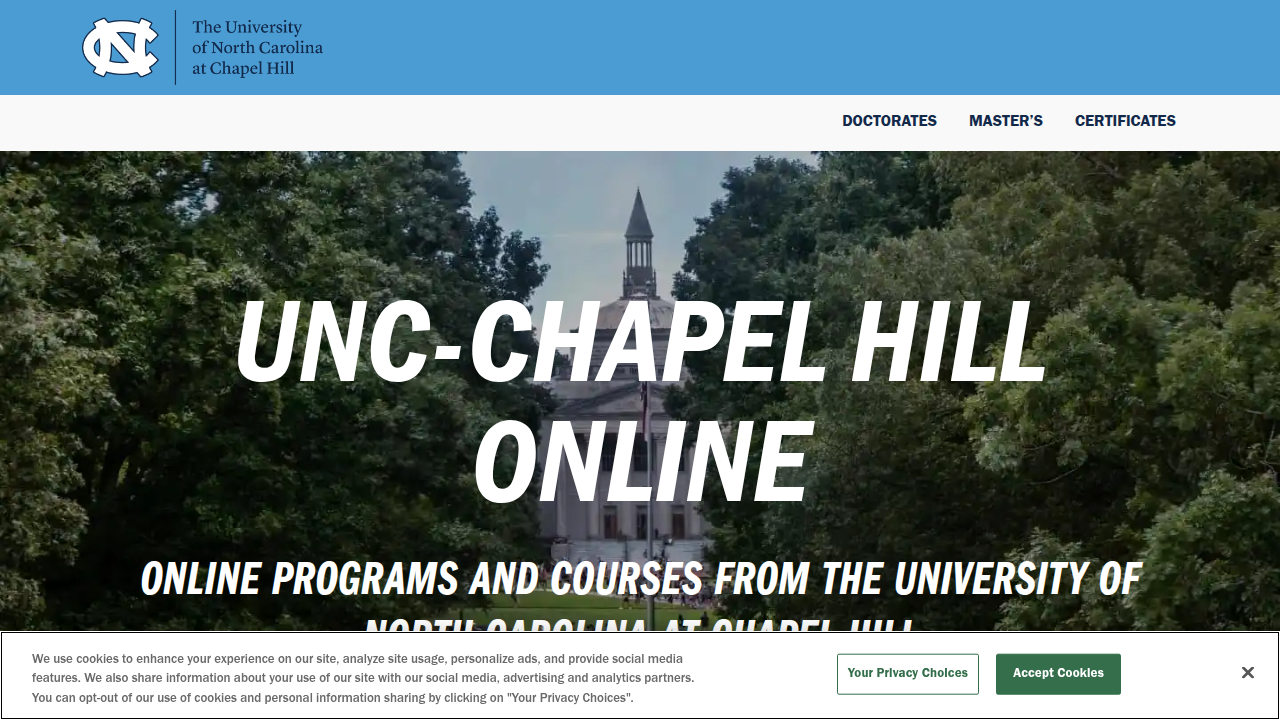 Discover flexible online education options from the University of North Carolina.