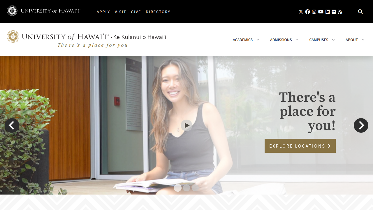 The official website of the University of Hawai'i system, providing comprehensive institutional information.